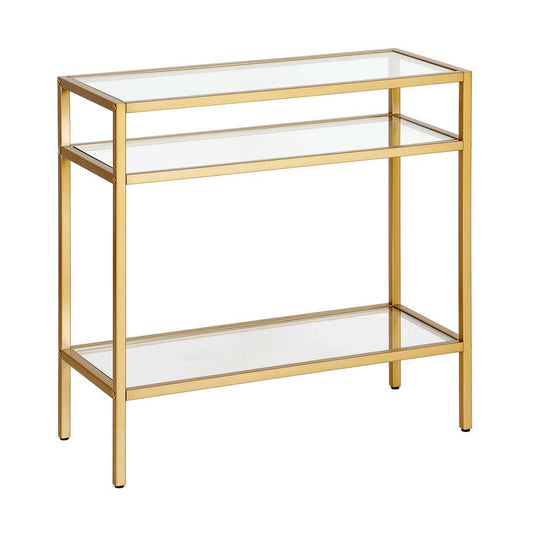 Hudson & Canal - Sivil 24in Wide Rectangular Side Table in Brass - ST0478 veiw 1
