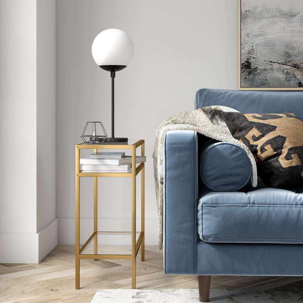 Hudson & Canal - Sivil 24in Wide Rectangular Side Table in Brass - ST0478 veiw 2