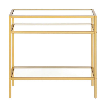 Hudson & Canal - Sivil 24in Wide Rectangular Side Table in Brass - ST0478 veiw 3