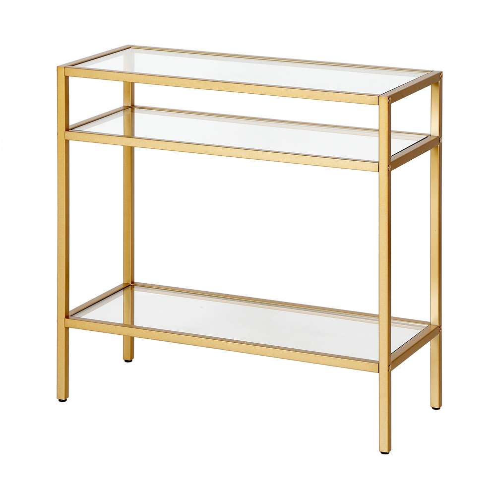 Hudson & Canal - Sivil 24in Wide Rectangular Side Table in Brass - ST0478 veiw 4