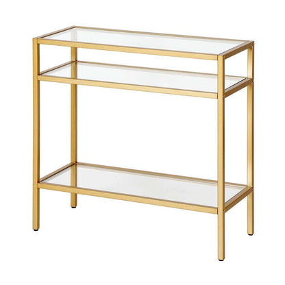Hudson & Canal - Sivil 24in Wide Rectangular Side Table in Brass - ST0478 veiw 4