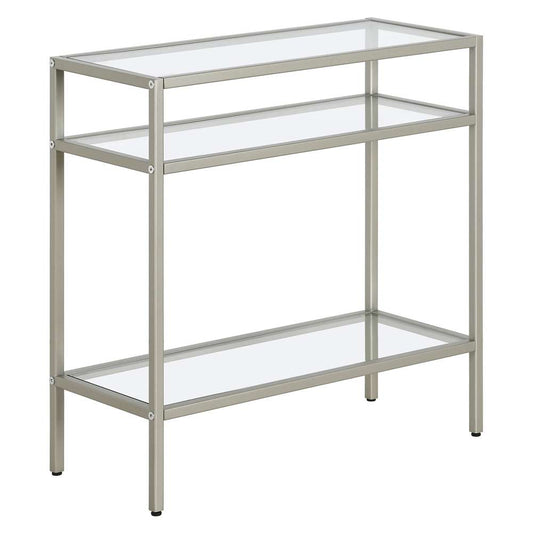 Hudson & Canal - Sivil 24in Wide Rectangular Side Table in Satin Nickel - ST1164 veiw 1