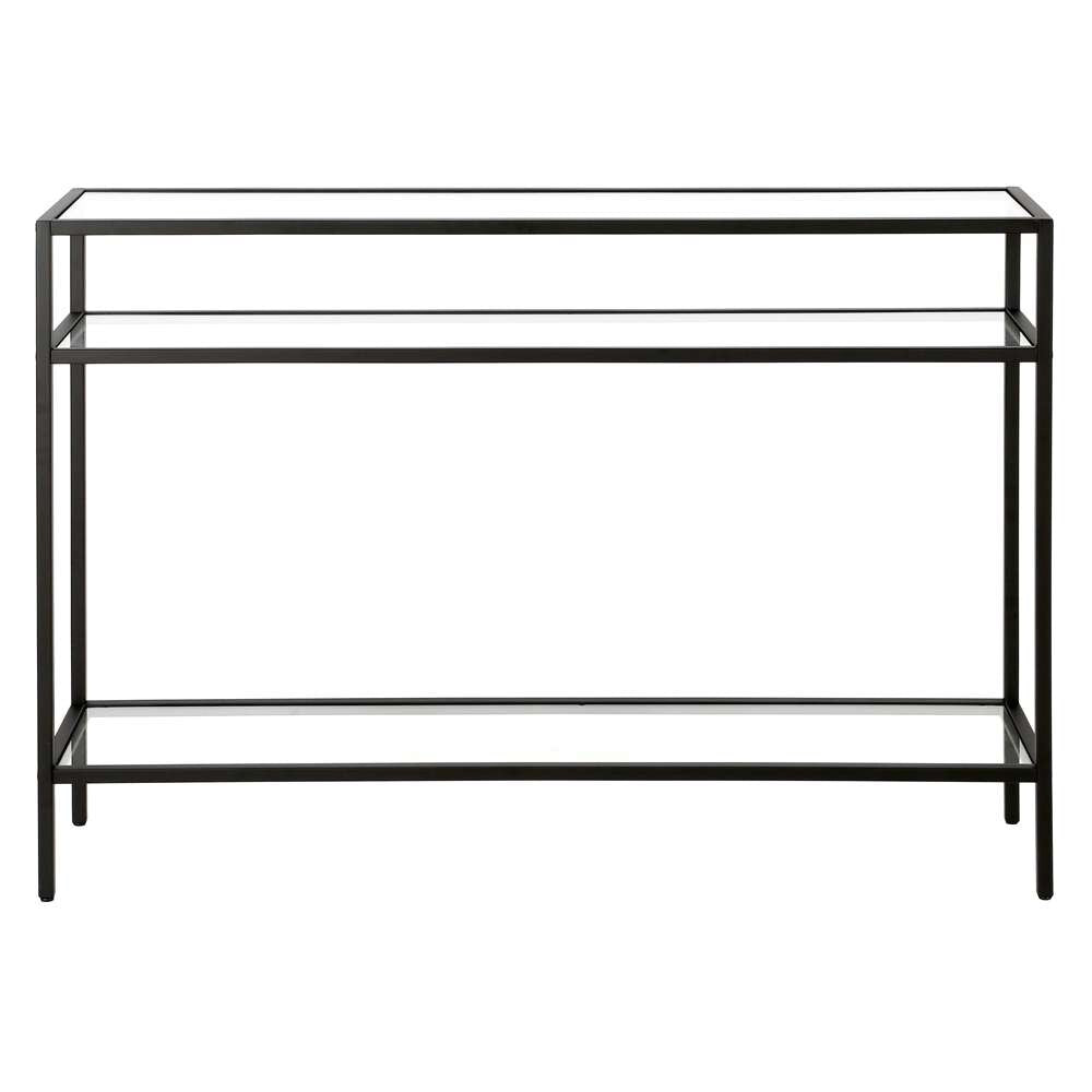 Hudson & Canal - Siviline 42in Wide Rectangular Console Table in Blackened Bronze - AT0574 veiw 3