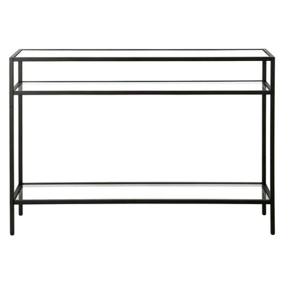 Hudson & Canal - Siviline 42in Wide Rectangular Console Table in Blackened Bronze - AT0574 veiw 3