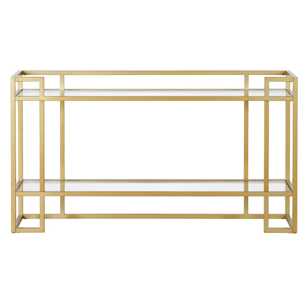 Hudson & Canal - Uriel 52in Wide Rectangular Console Table in Brass - AT1040 veiw 3