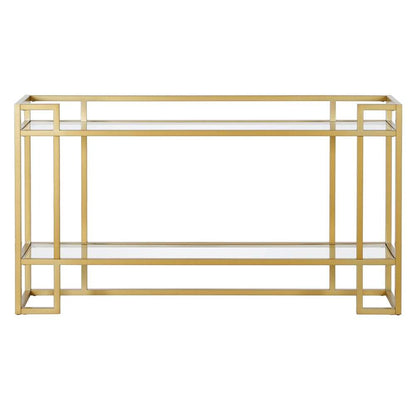 Hudson & Canal - Uriel 52in Wide Rectangular Console Table in Brass - AT1040 veiw 3