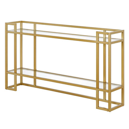 Hudson & Canal - Uriel 52in Wide Rectangular Console Table in Brass - AT1040 veiw 4