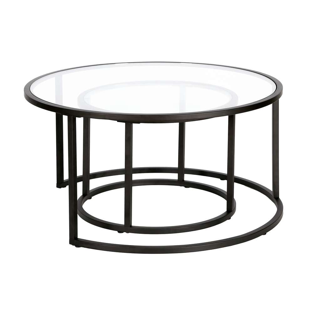 Hudson & Canal - Watson Round Nested Coffee Table in Blackened Bronze - CT0586 veiw 3