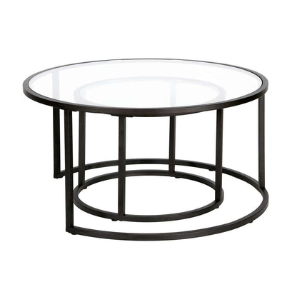 Hudson & Canal - Watson Round Nested Coffee Table in Blackened Bronze - CT0586 veiw 3