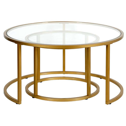 Hudson & Canal - Watson Round Nested Coffee Table in Brass - CT0587 veiw 4