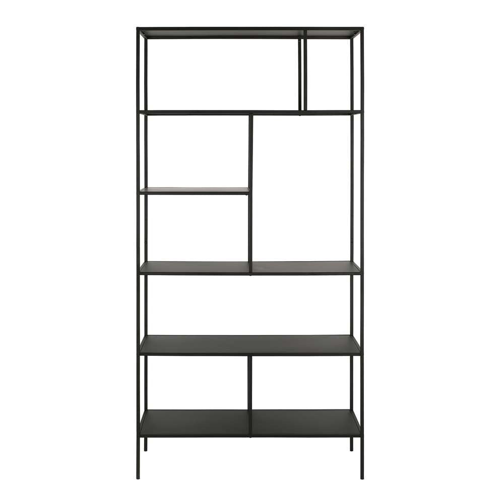 Hudson & Canal - Winthrop 72in Tall Rectangular Bookcase in Blackened Bronze - BK0345 veiw 3