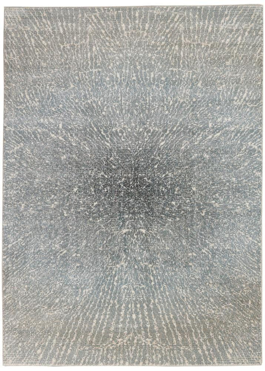 Inspire Me! Home Decor - Elegance FAR02 Blue, Grey and White 310in x 510in Contemporary Area Rug - FAR02-99446469472_CLOSEOUT veiw 1