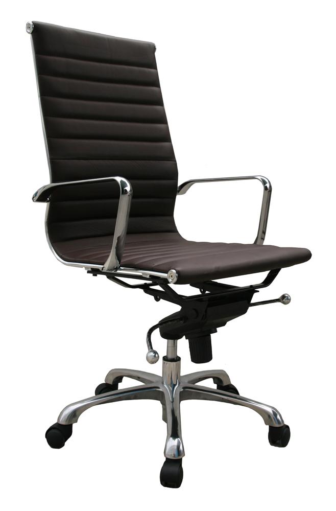 J&M Furniture - Comfy High Back Brown Office Chair - 17650 veiw 1