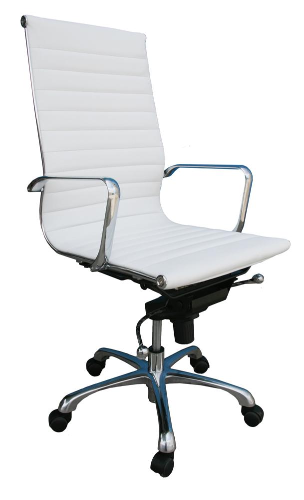 J&M Furniture - Comfy High Back White Office Chair - 176501 veiw 1