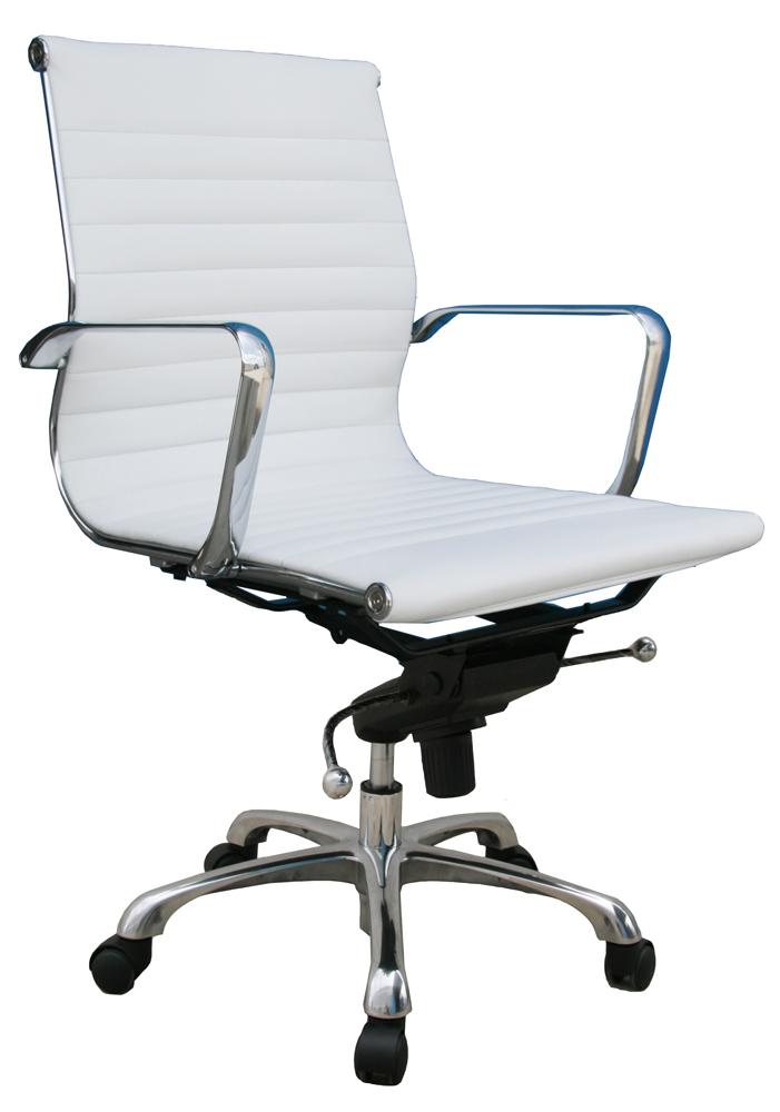 J&M Furniture - Comfy Low Back White Office Chair - 176521 veiw 1