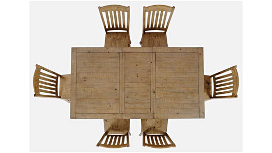 Jofran - Carlyle Crossing Solid Pine 78in Seven-Piece Counter Height Dining Set with Slat Chairs - 1921-78C-7S veiw 2