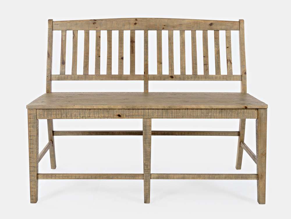 Jofran - Carlyle Crossing Solid Pine 78in Six-Piece Counter Height Dining Set with Bench and Upholstered Stools - 1921-78C-6U veiw 2