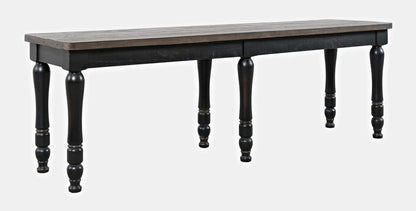 Jofran - Madison County Reclaimed Pine 54in Dining Bench - Vintage Black - 1702-14KD veiw 1