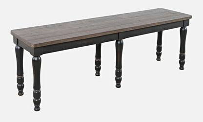 Jofran - Madison County Reclaimed Pine 54in Dining Bench - Vintage Black - 1702-14KD veiw 3