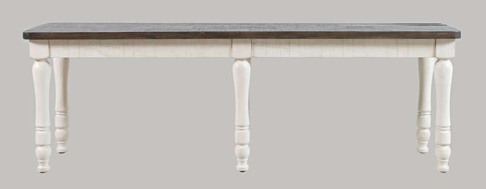 Jofran - Madison County Reclaimed Pine 54in Dining Bench - Vintage White - 1706-14KD veiw 2