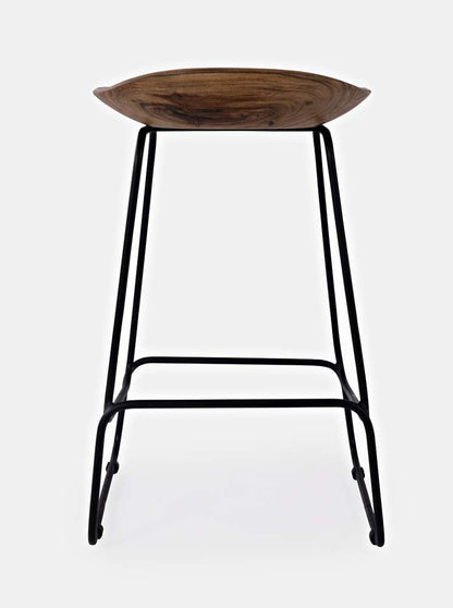 Jofran - Natures Edge Solid Acacia Counter Height Backless Stool (Set of 3) - Chestnut - 1781-BS160KD3PC veiw 2