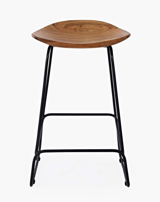 Jofran - Natures Edge Solid Acacia Counter Height Backless Stool (Set of 3) - Natural - 1985-BS160KD3PC veiw 2