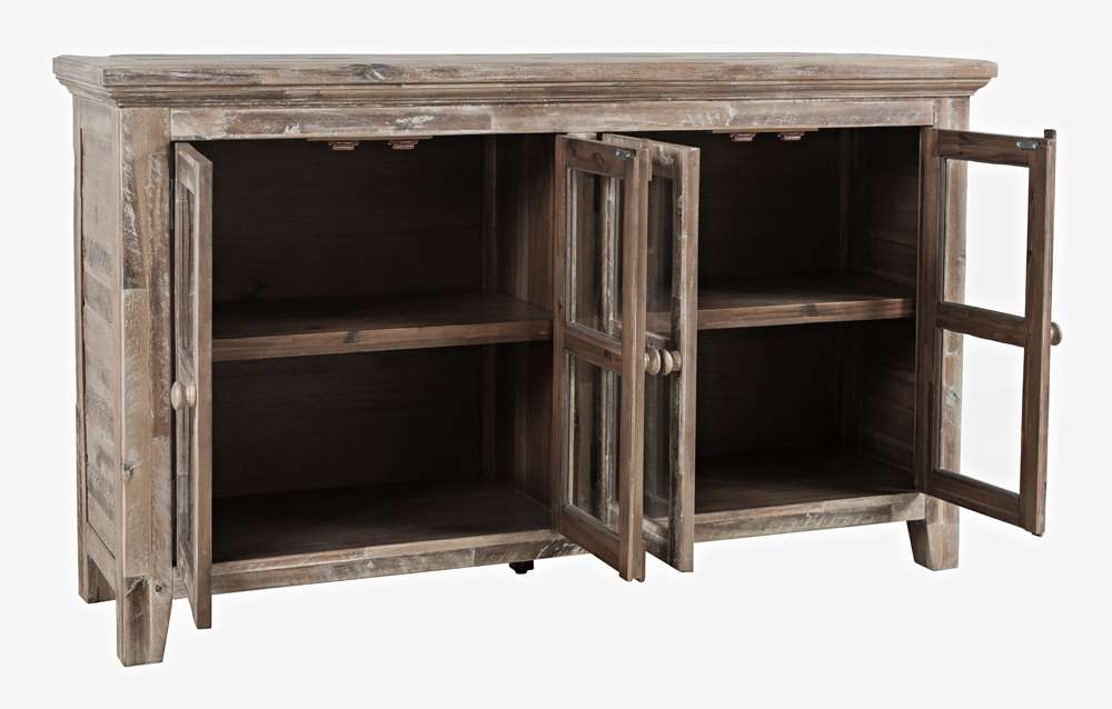 Jofran - Rustic Shores Coastal Style 54in Distressed Acacia Credenza Cabinet - 2125-5432 veiw 2