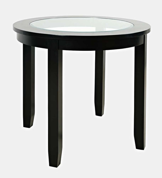 Jofran - Urban Icon 42in Round Counter Height Glass Inlay Dining Table - Black - 2004-36 veiw 1