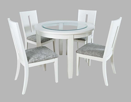 Jofran - Urban Icon Contemporary 42in Round Five-Piece Dining Set with Upholstered Chairs - 2003-42D-5 veiw 1