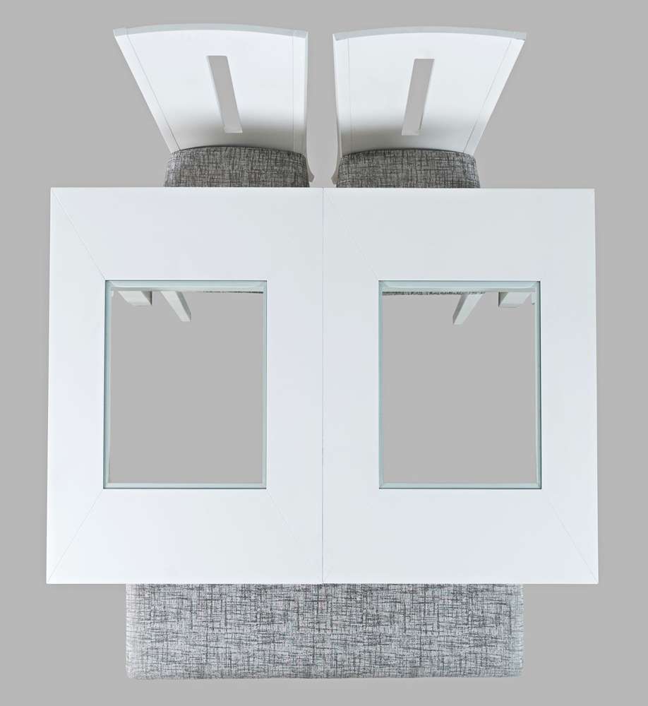 Jofran - Urban Icon Contemporary 66in Four-Piece Dining Set with Upholstered Chairs and Bench - 2003-66D-4 veiw 3