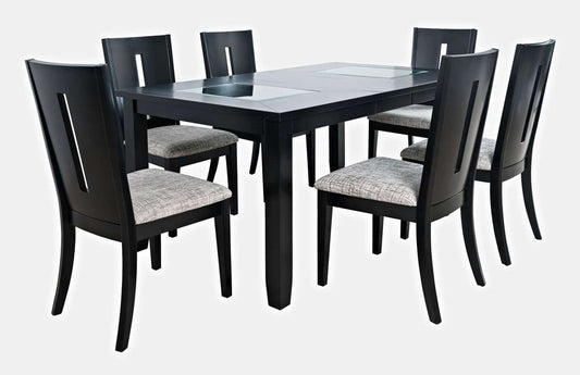 Jofran - Urban Icon Contemporary 66in Seven-Piece Dining Set with Upholstered Chairs - 2004-66D-7 veiw 1