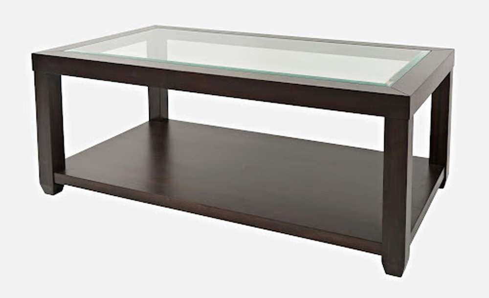 Jofran - Urban Icon Rectangular Glass Inlay Coffee Table - Merlot - 2002-1 veiw 1