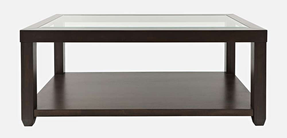 Jofran - Urban Icon Rectangular Glass Inlay Coffee Table - Merlot - 2002-1 veiw 2