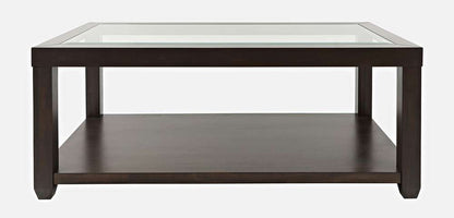 Jofran - Urban Icon Rectangular Glass Inlay Coffee Table - Merlot - 2002-1 veiw 2