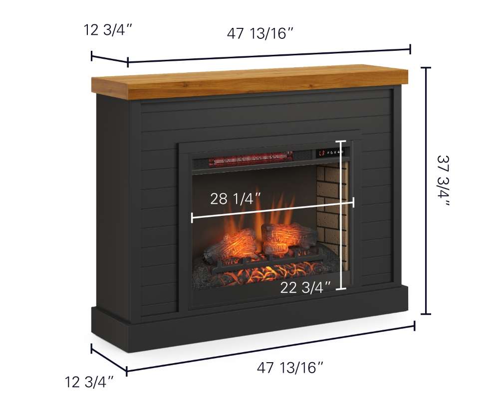 Legends Furniture - Washington 48in Electric Fireplace Console in Black - WA5112-SWK veiw 2