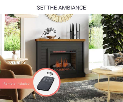 Legends Furniture - Washington 48in Electric Fireplace Console in Black - WA5112-SWK veiw 4