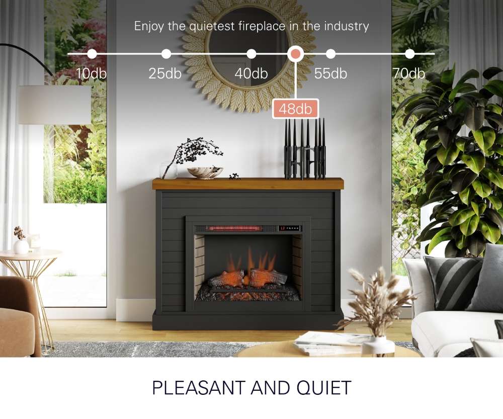 Legends Furniture - Washington 48in Electric Fireplace Console in Black - WA5112-SWK veiw 9