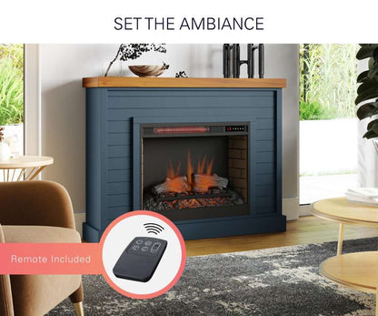 Legends Furniture - Washington 48in Electric Fireplace Console in Blue - WA5111-BWK veiw 4