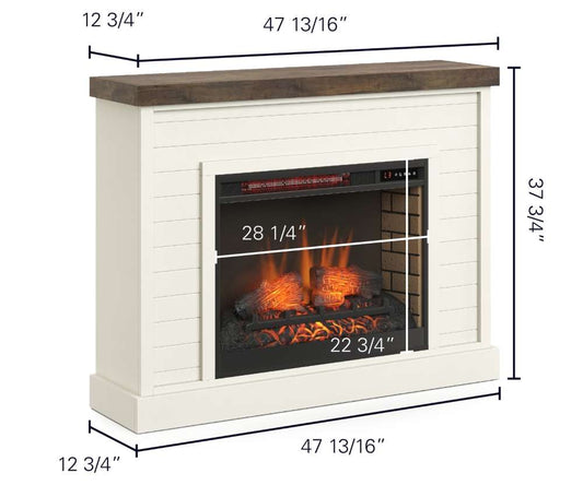 Legends Furniture - Washington 48in Electric Fireplace Console in White - WA5110-BJW veiw 2