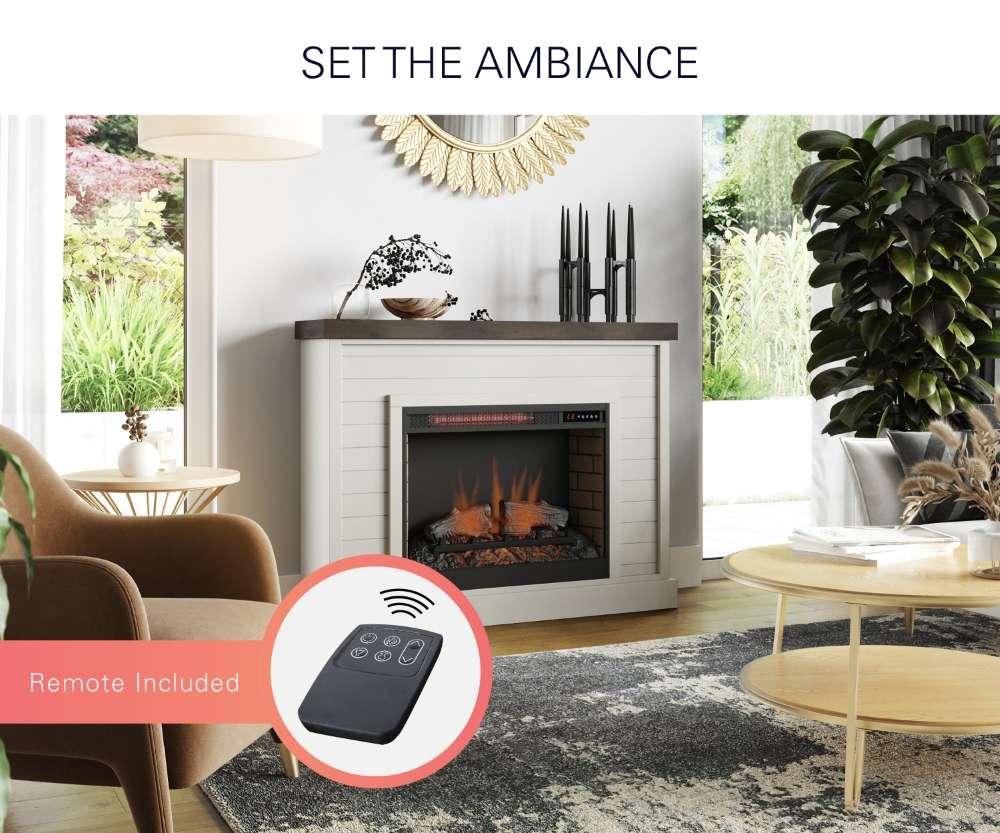 Legends Furniture - Washington 48in Electric Fireplace Console in White - WA5110-BJW veiw 3