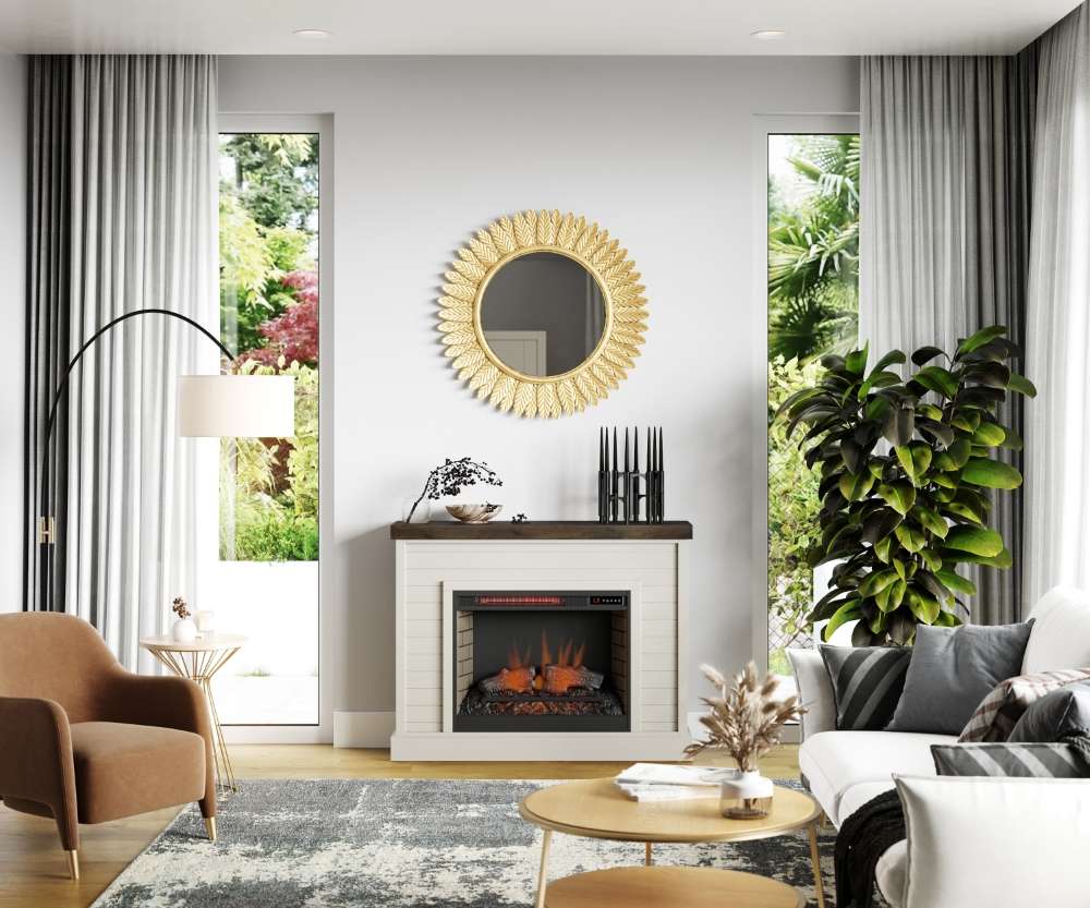 Legends Furniture - Washington 48in Electric Fireplace Console in White - WA5110-BJW veiw 8