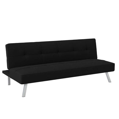 Serta - Cailey Fabric Convertible Futon, Black by Lifestyle Solutions - SC-CRYS3LU2001 veiw 1