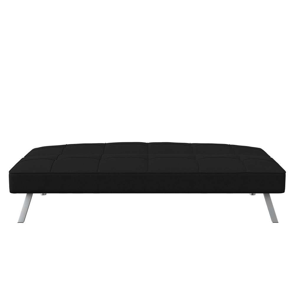 Serta - Cailey Fabric Convertible Futon, Black by Lifestyle Solutions - SC-CRYS3LU2001 veiw 3