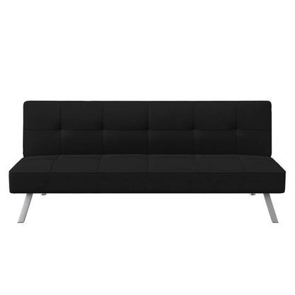 Serta - Cailey Fabric Convertible Futon, Black by Lifestyle Solutions - SC-CRYS3LU2001 veiw 4