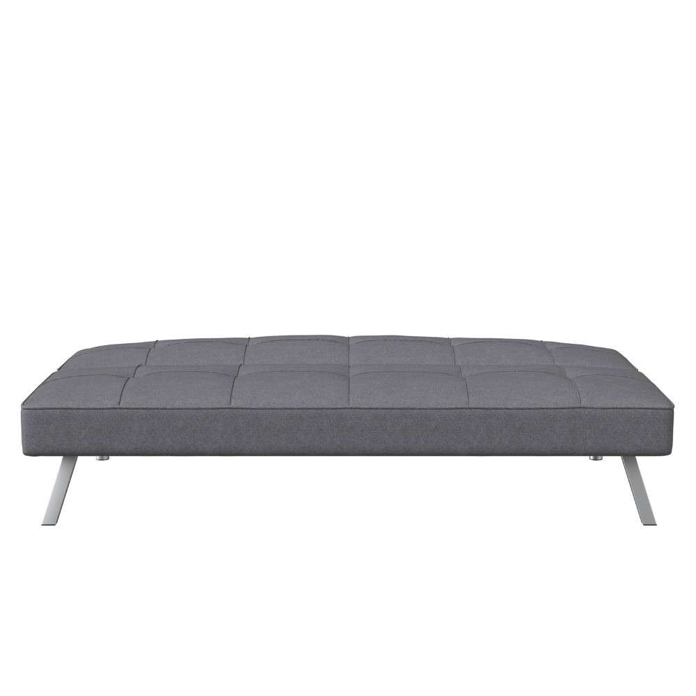 Serta - Cailey Fabric Convertible Futon, Charcoal by Lifestyle Solutions - SC-CRYS3LU2012 veiw 3