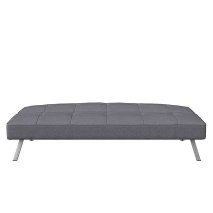 Serta - Cailey Fabric Convertible Futon, Charcoal by Lifestyle Solutions - SC-CRYS3LU2012 veiw 3