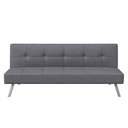 Serta - Cailey Fabric Convertible Futon, Charcoal by Lifestyle Solutions - SC-CRYS3LU2012 veiw 4