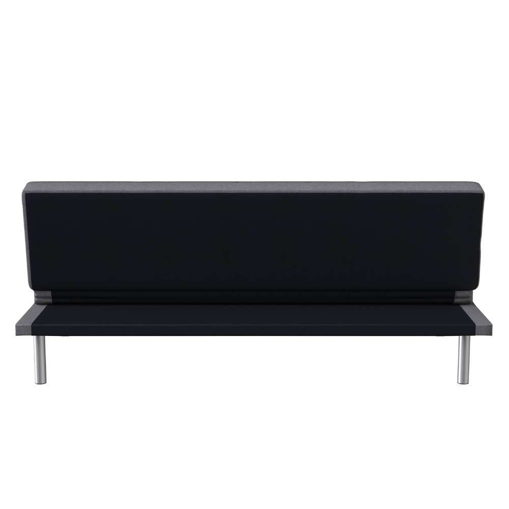 Serta - Cailey Fabric Convertible Futon, Charcoal by Lifestyle Solutions - SC-CRYS3LU2012 veiw 6