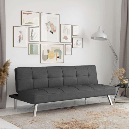 Serta - Cailey Fabric Convertible Futon, Charcoal by Lifestyle Solutions - SC-CRYS3LU2012 veiw 8