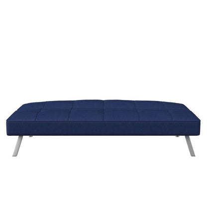 Serta - Cailey Fabric Convertible Futon, Navy by Lifestyle Solutions - SC-CRYS3LU2051 veiw 2